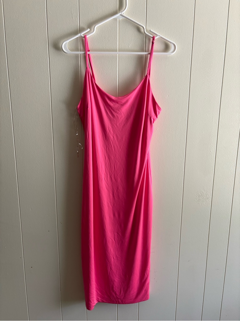 Haute Monde Hot Pink Tank Dress With Adjustable Spaghetti Straps